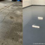 Garage Floor Epoxy Before and After